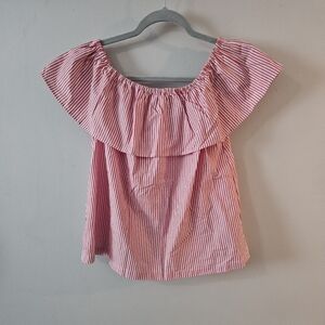 NWT H&M Off the Shoulder Striped Top